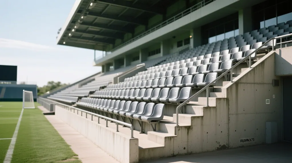 A soccer stadium before kick-off